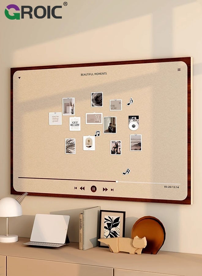 GROIC Photo Wall Felt Board, 40×60CM, Decorative Picture Framed, Board Felt Wall Organizer, Foldable Felt Notice Board Photo Display Board for Office Home School Wall, Self-Adhesive Photo Display Board - Image 1